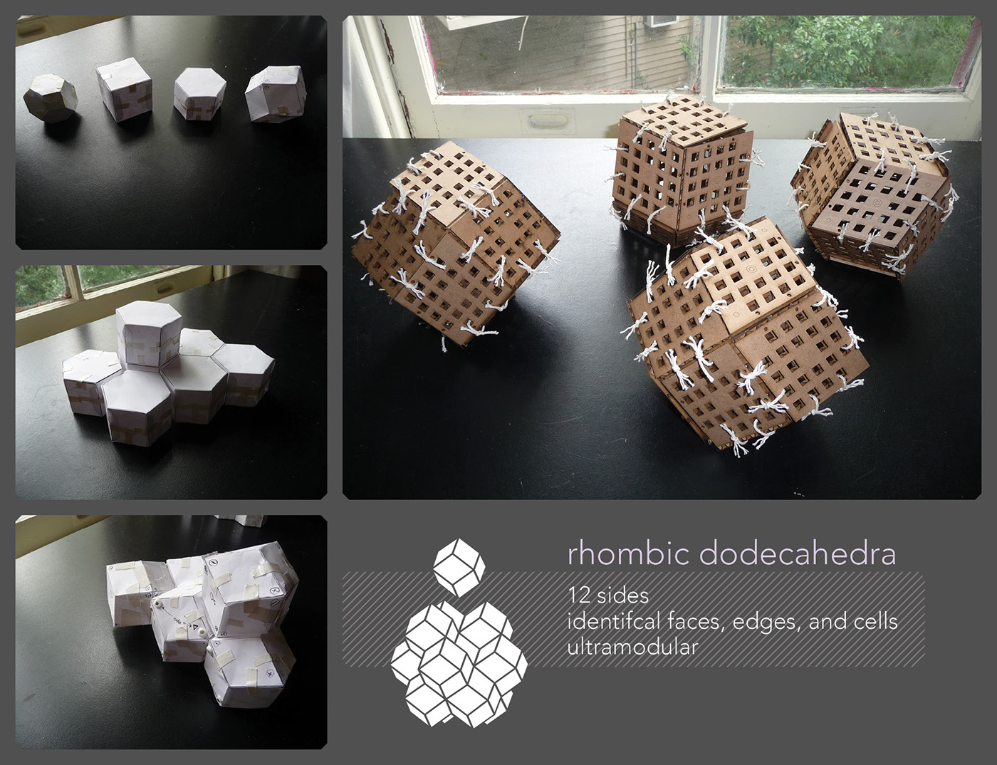 modular Tessellation rhombus lighting magnets