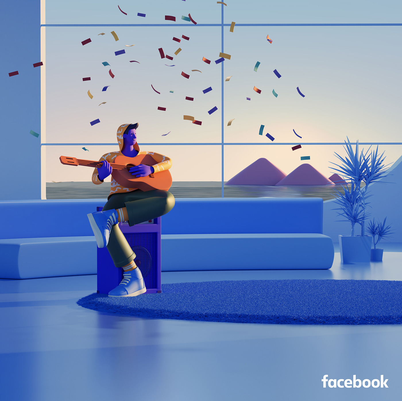 3D illustration Character colorful creative facebook feature ILLUSTRATION  inspiration Leo Natsume trend