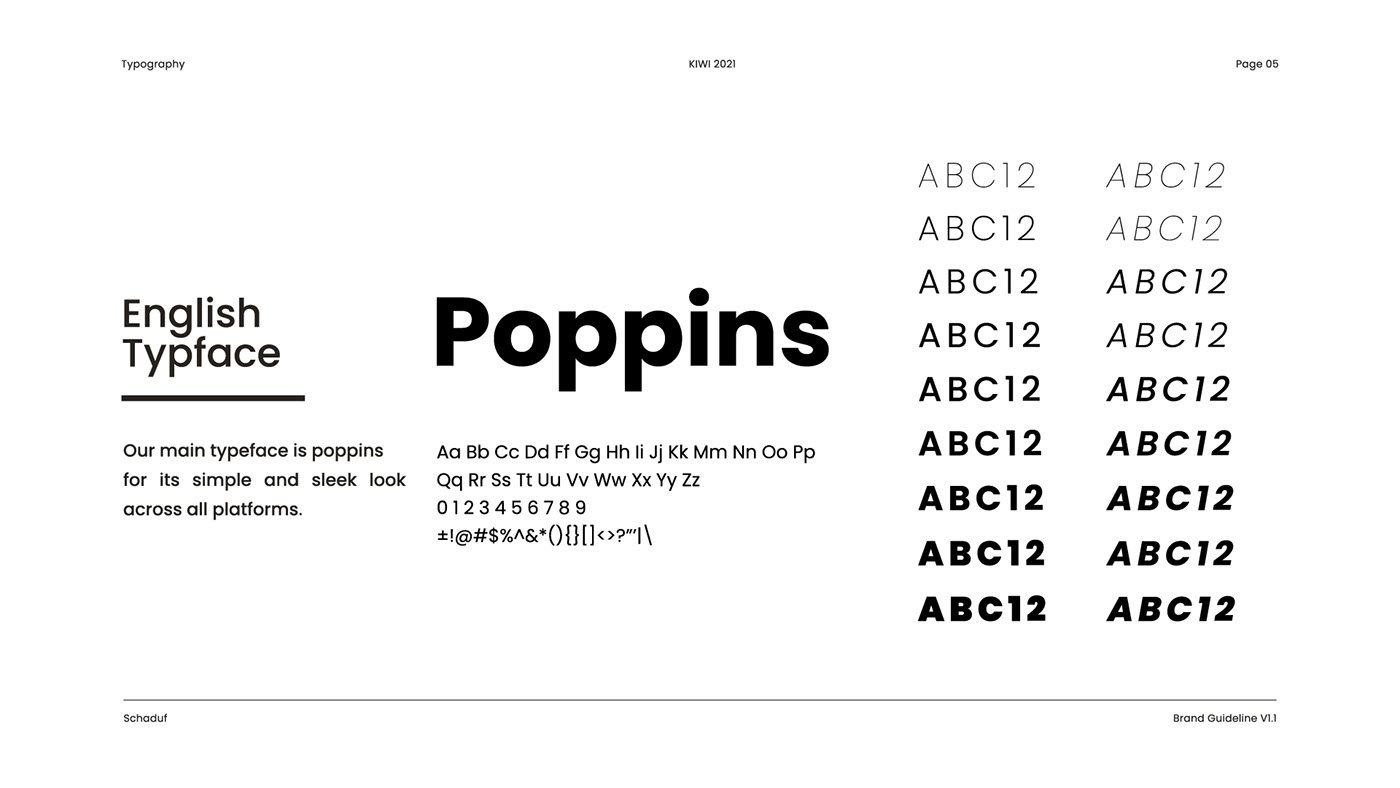 Brand Guidlines font identity typography  