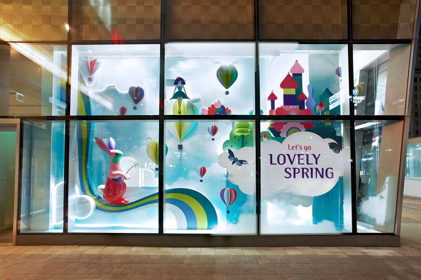 Collaboration Janine Rewell ILLUSTRATION  graphic Display Retail design tist Lotte World Mall Spatial Design installation