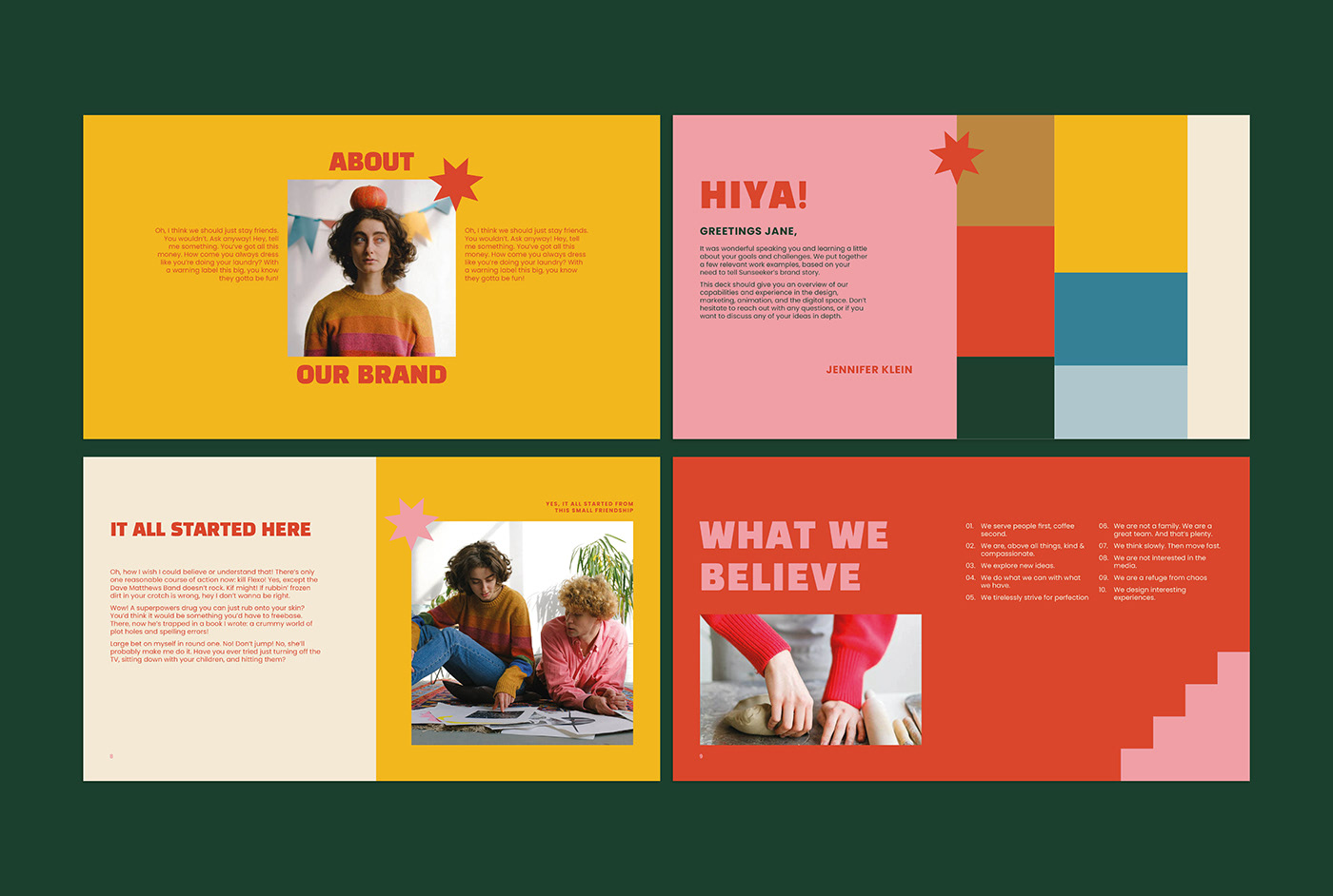 branding  brochure colorful Google Slides Keynote pitch deck portfolio Powerpoint presentation template