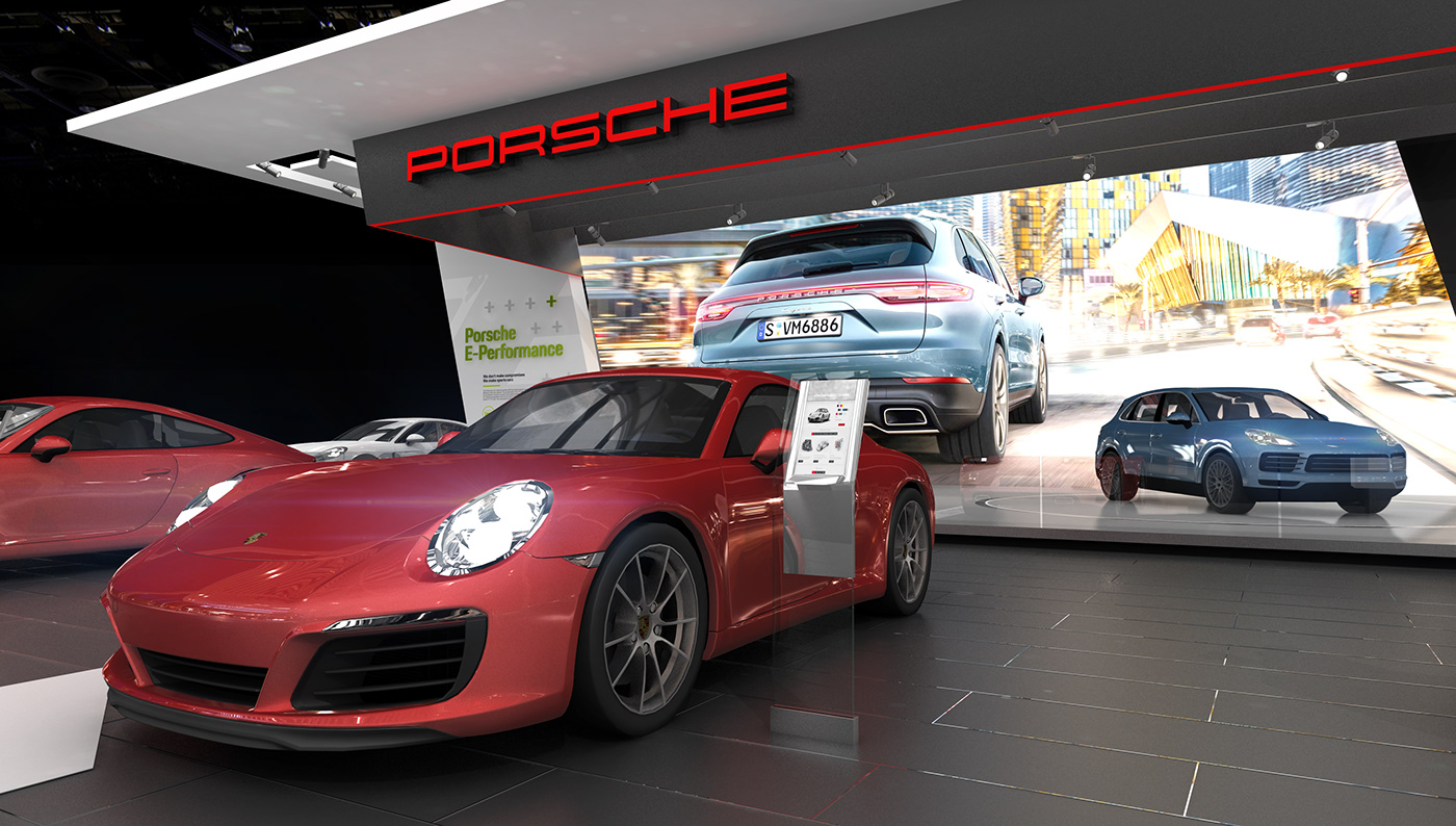 autoshow Exhibition  trade fair Porsche porsche stand booth Porsche 911 Porsche USA