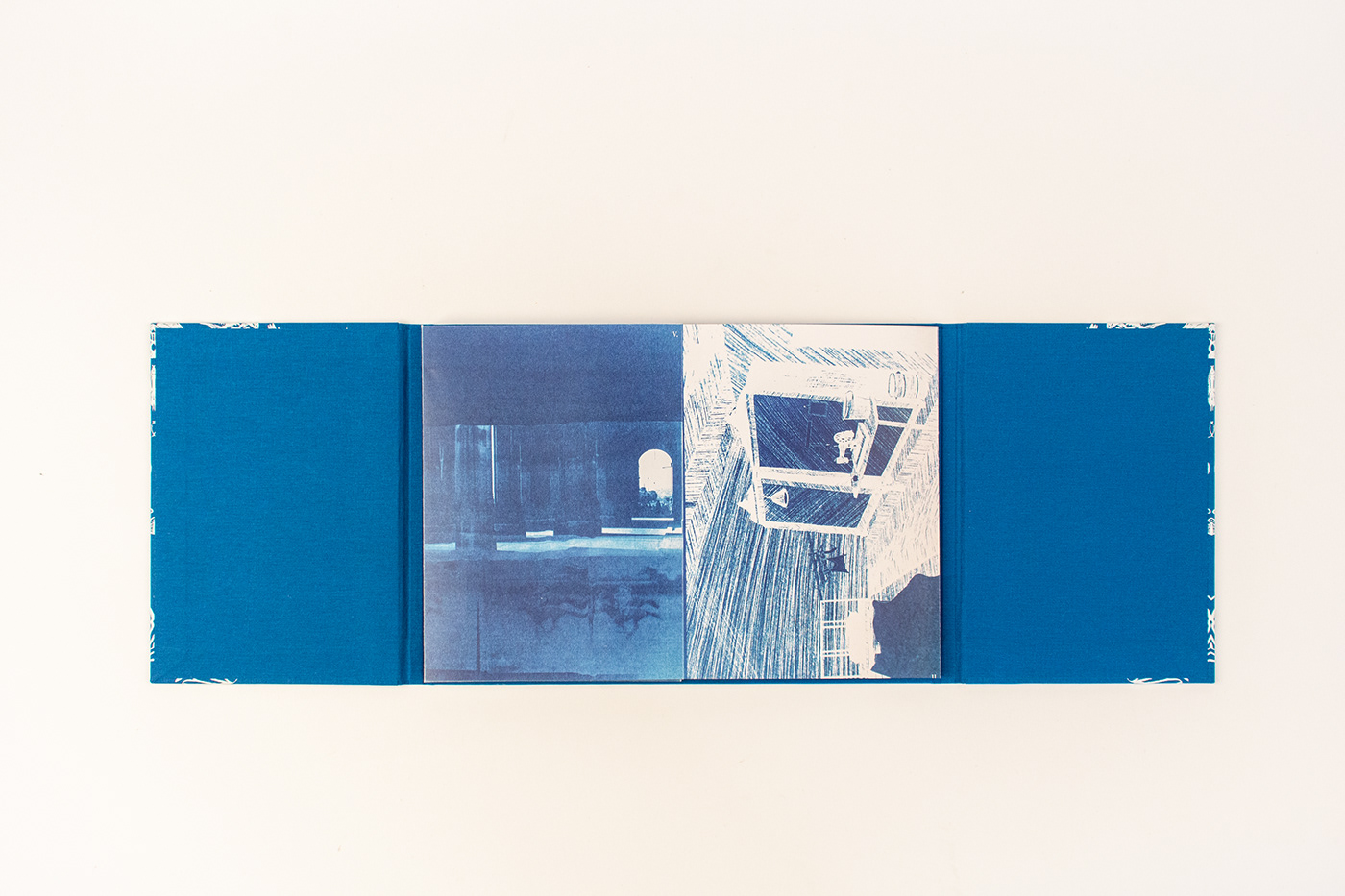 book editorial print oldphoto Blueprint cyanotype alternative process analog leporello