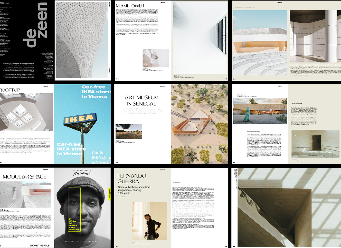 arquitecture photography editorial editorial design  InDesign interior design  Layout magazine print typography   dezeen