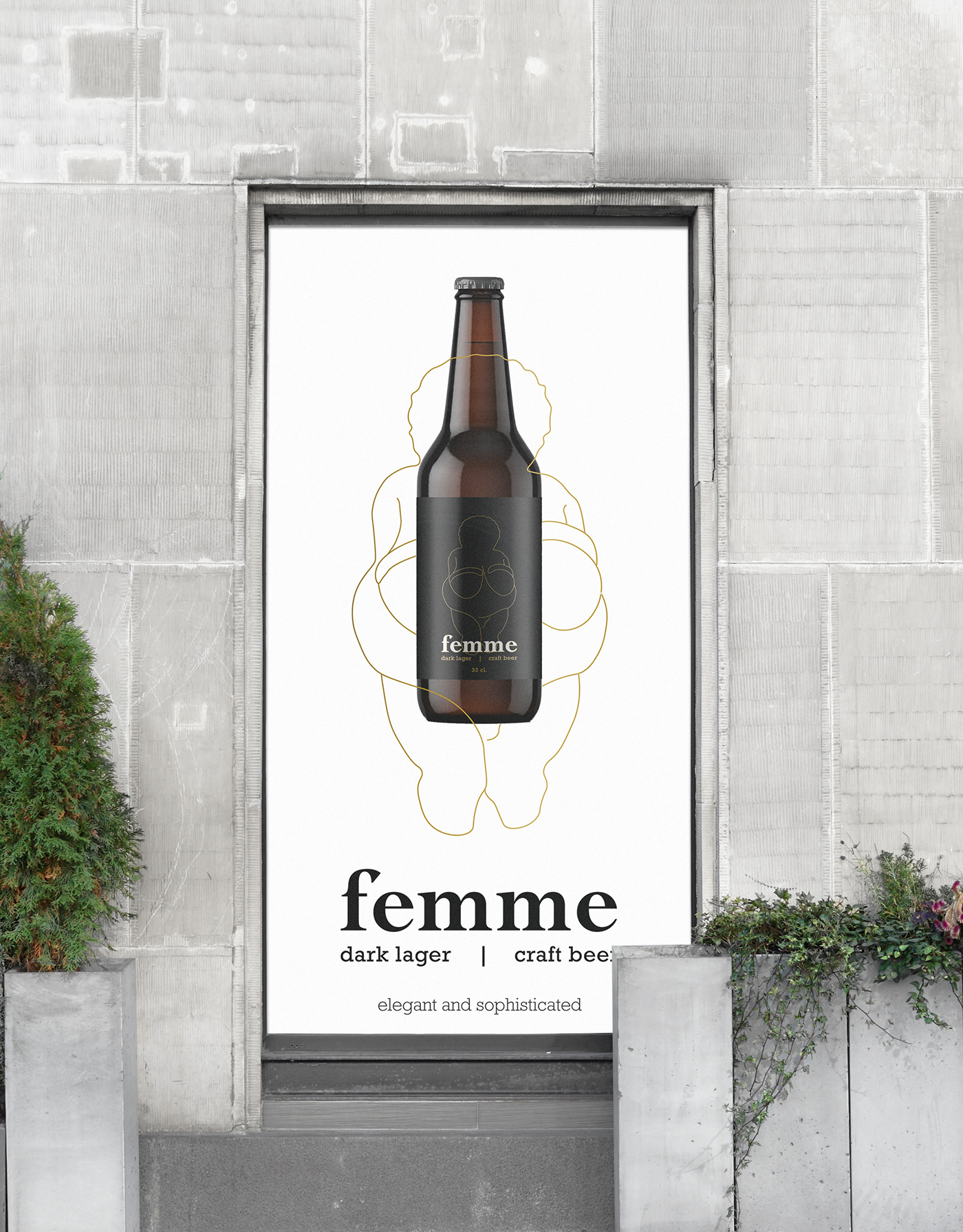 beer woman femme feminine bottle graphic graphic design  Packaging