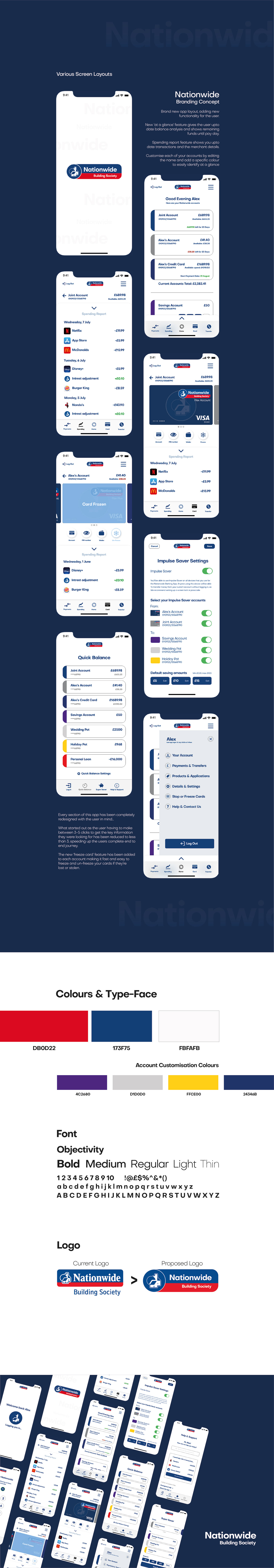 banking concept design graphic design  mobile banking nationwide UI uxdesign