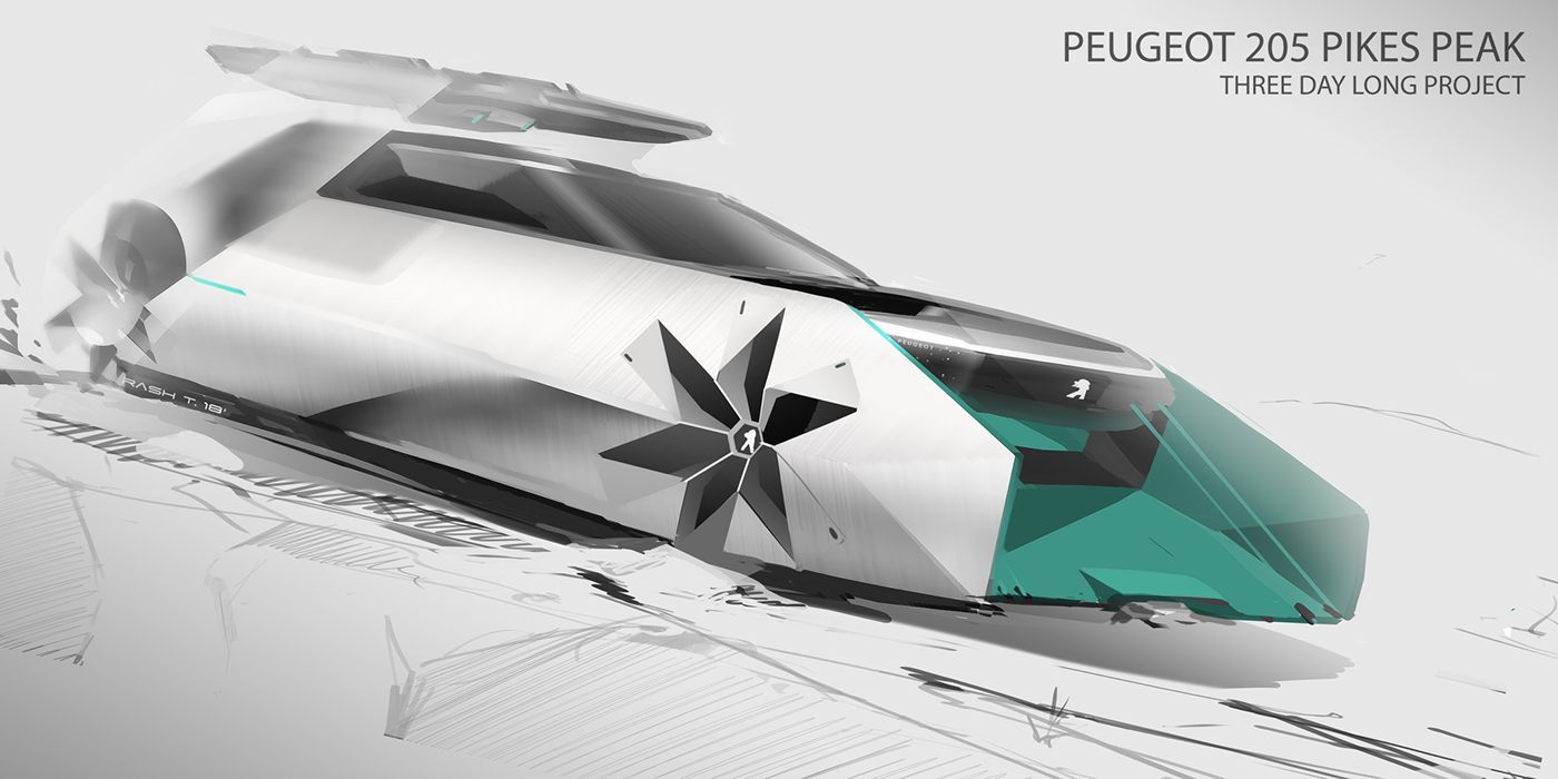 cardesign Automotive design doodles Cars concept car PEUGEOT Render sketches pikes peak Noai