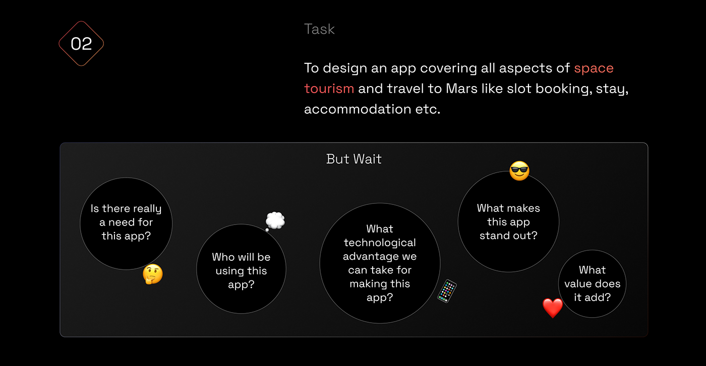 Case Study concept mars Mobile app Space  Travel travel management ui design UI/UX UX design