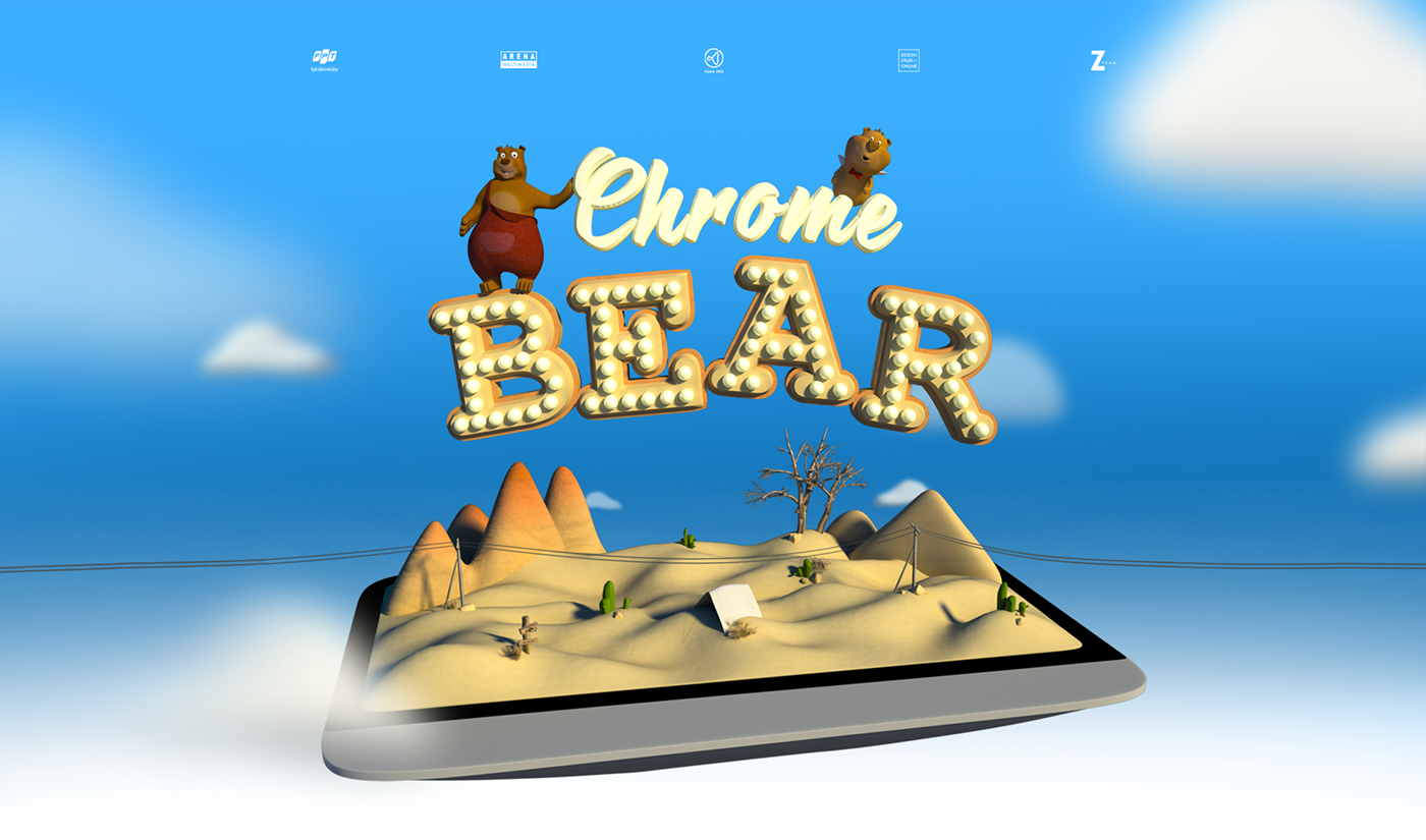 Chrome Bear cartoon animation  autodesk maya z team designstudionline kumajiro fpt arena hanoi vietnam