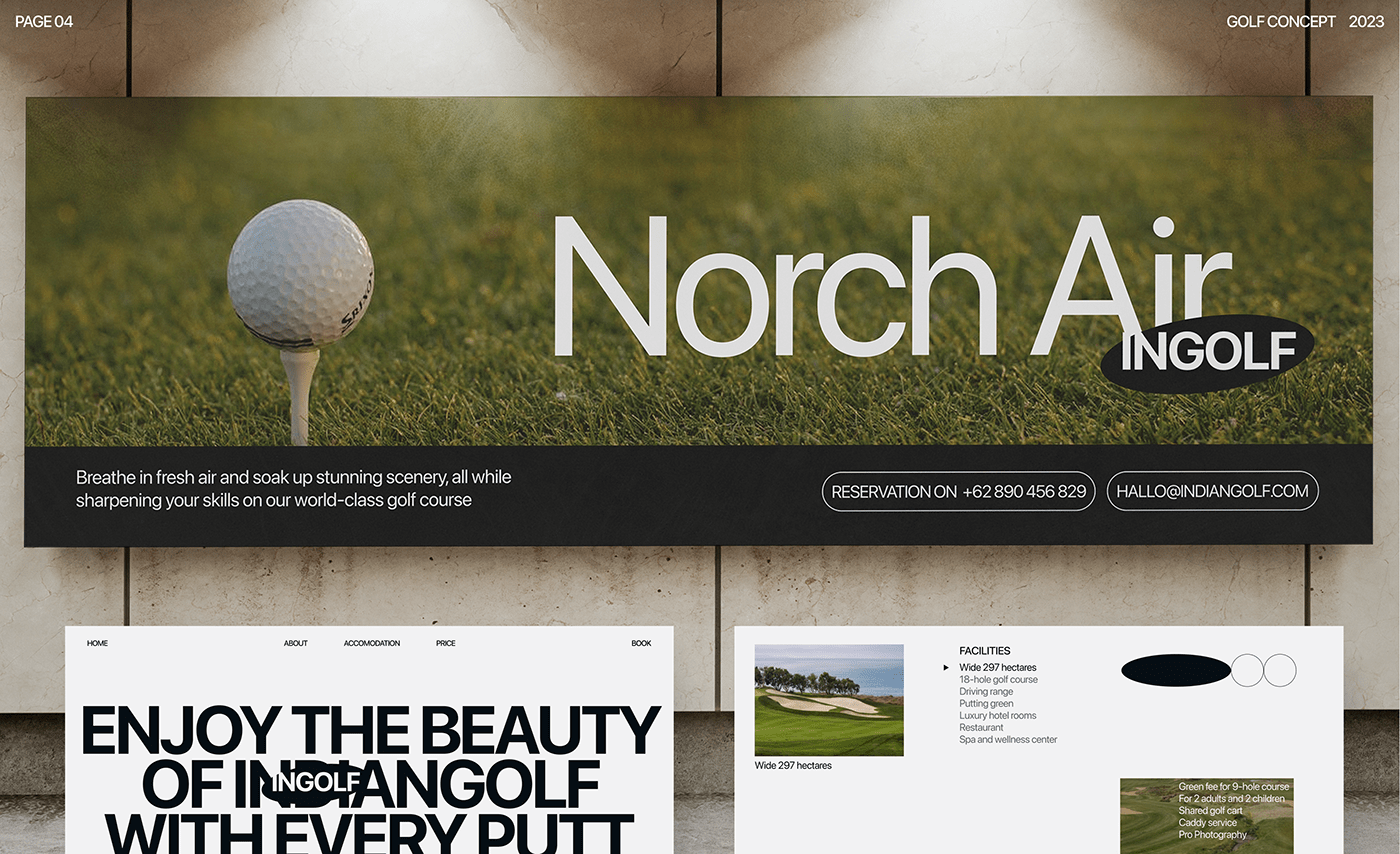golf sports Website landing page user interface Responsive Design Figma golf course