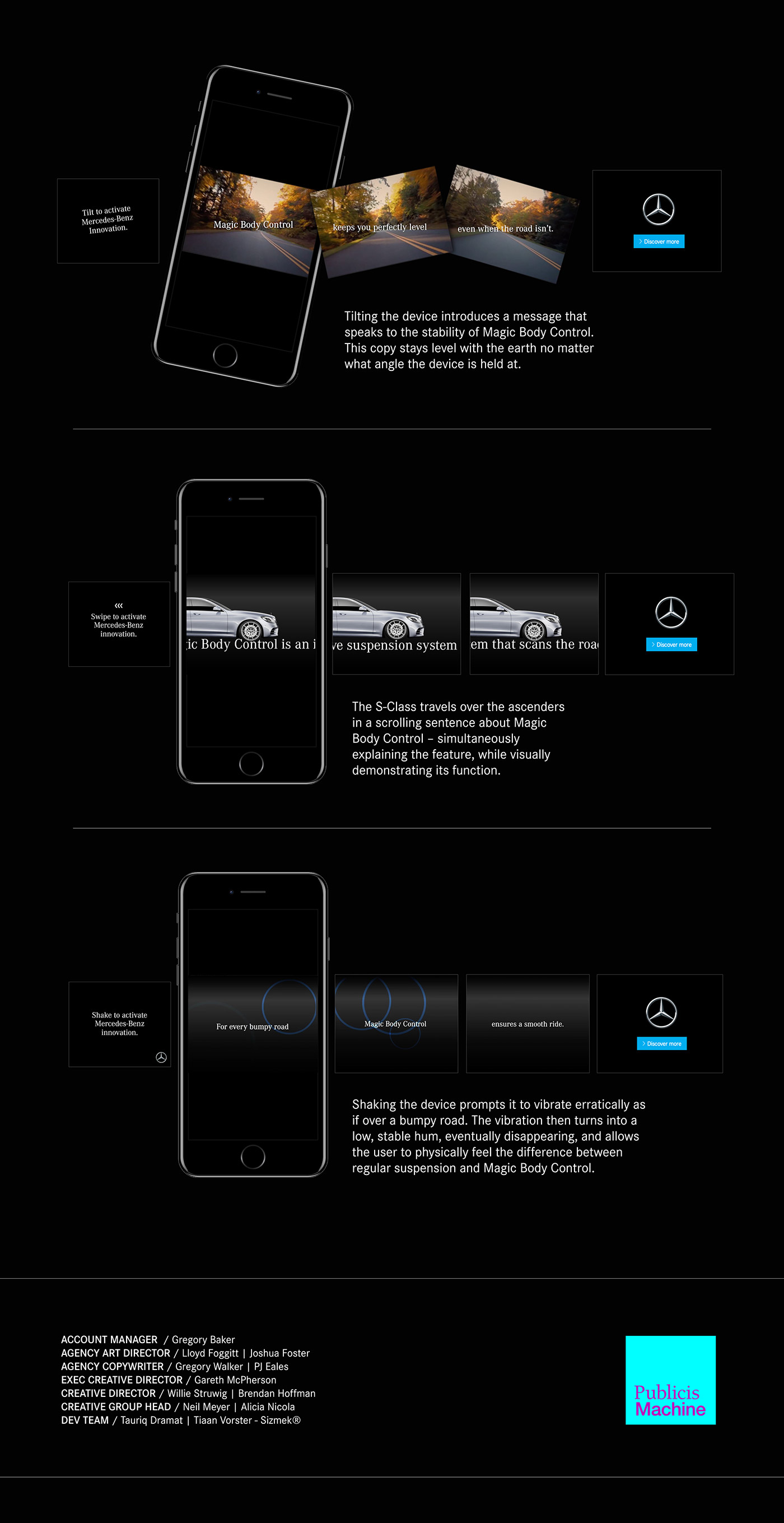 banners interactive test drive mobile smartphone ux/ui control Experience digital mercedes-benz