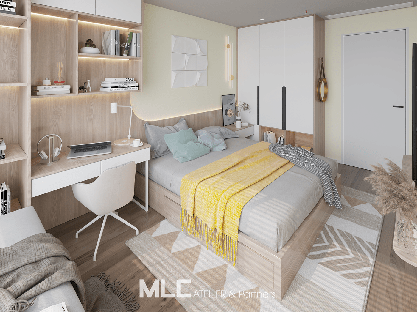 architecture interior design  visualization 3D bedroom