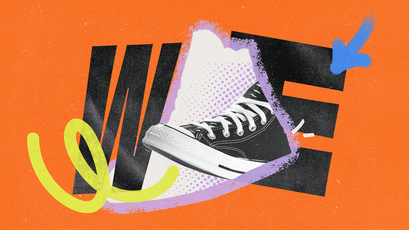 design Graphic Designer converse motion graphics  shoes basketball skateboard artwork animation  brush