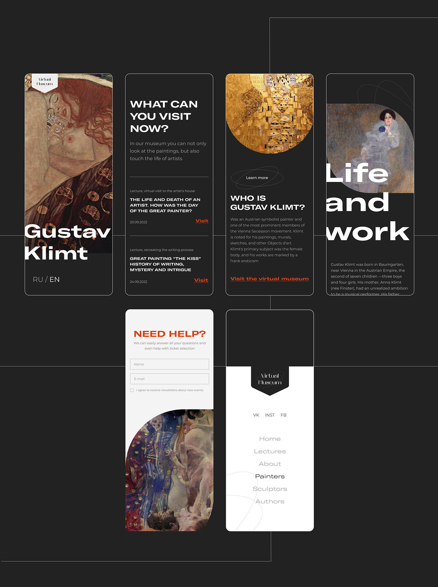 art brand identity Figma landing page UI UI/UX visual Website