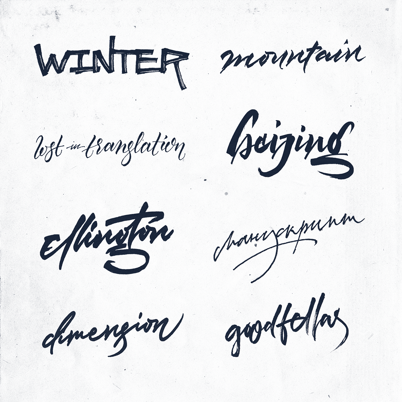 lettering Handlettering handtype handwriting calligraphic Script Custom brushpen sketch