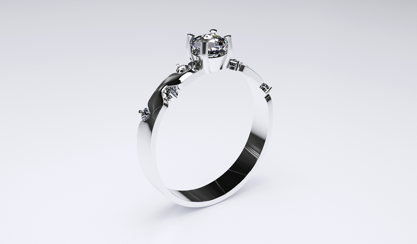 product Render wedding ring smooth beauty Love