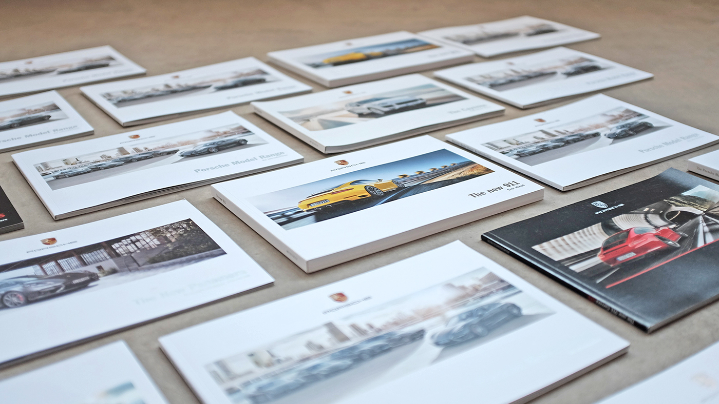 Porsche automotive   car design brochure model Layout graphic design  art direction 
