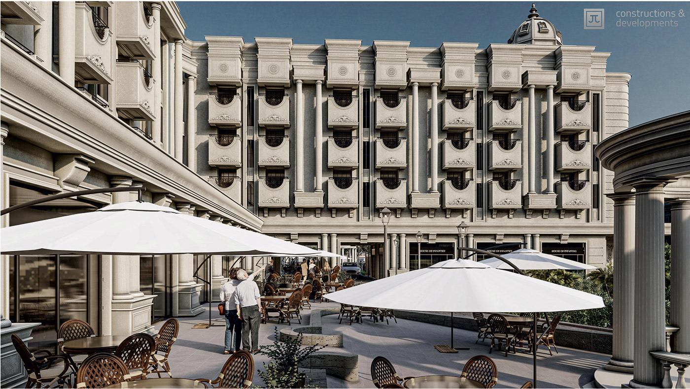 hotel redesign Render tourism Public buildings revit lumion photoshop 3D resedential