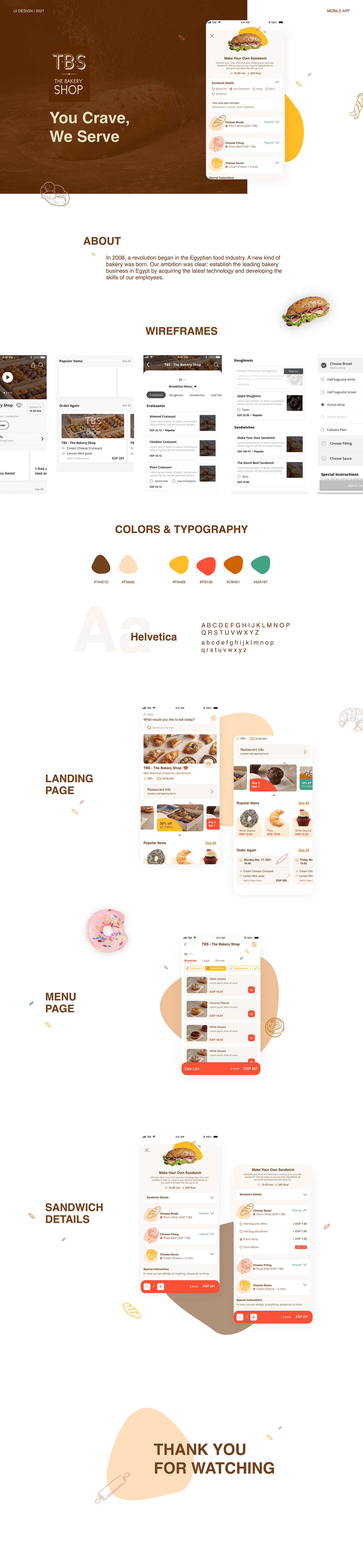 app bakery colors delivery Ecommerce Food  mobile shop UI ux