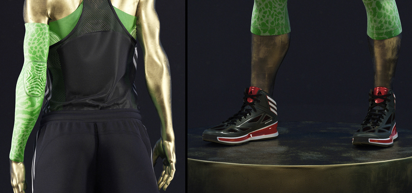 WNBA adidas marvelous designer CGI Clothing apparel 3D Clothing gold uniform sport