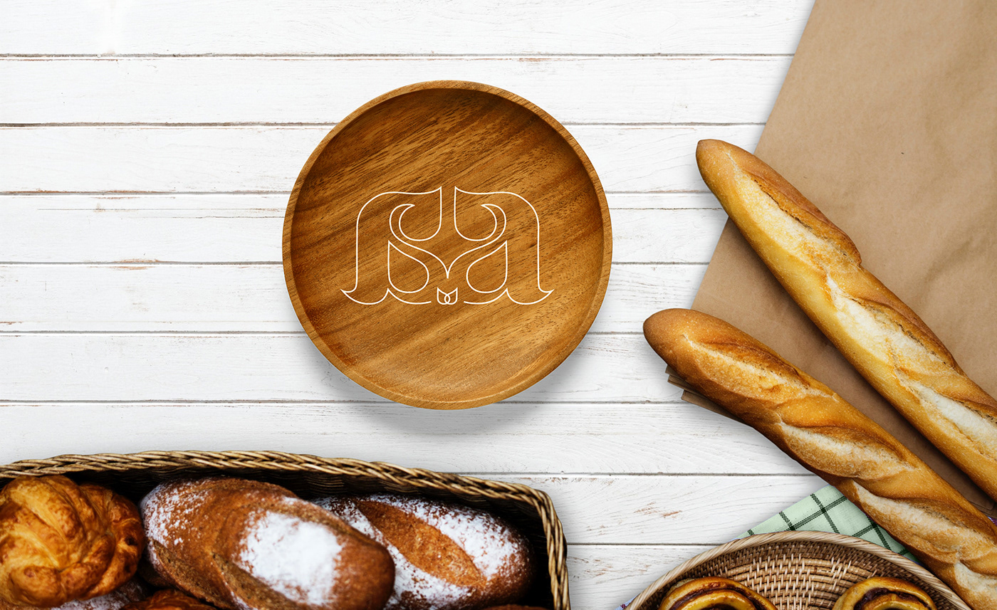 bread bakery flour Pizza pie Packaging branding  identity logo organic