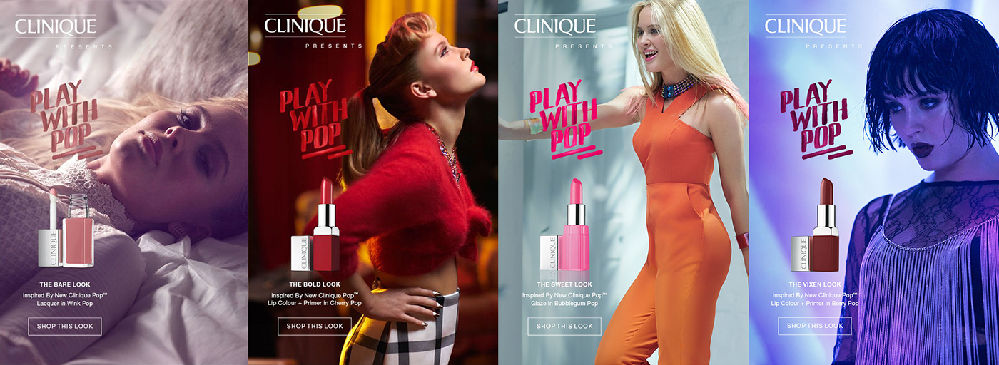 social media campaign digital campaign luxury makeup design Clinique PlayWithPop MUMBAI India