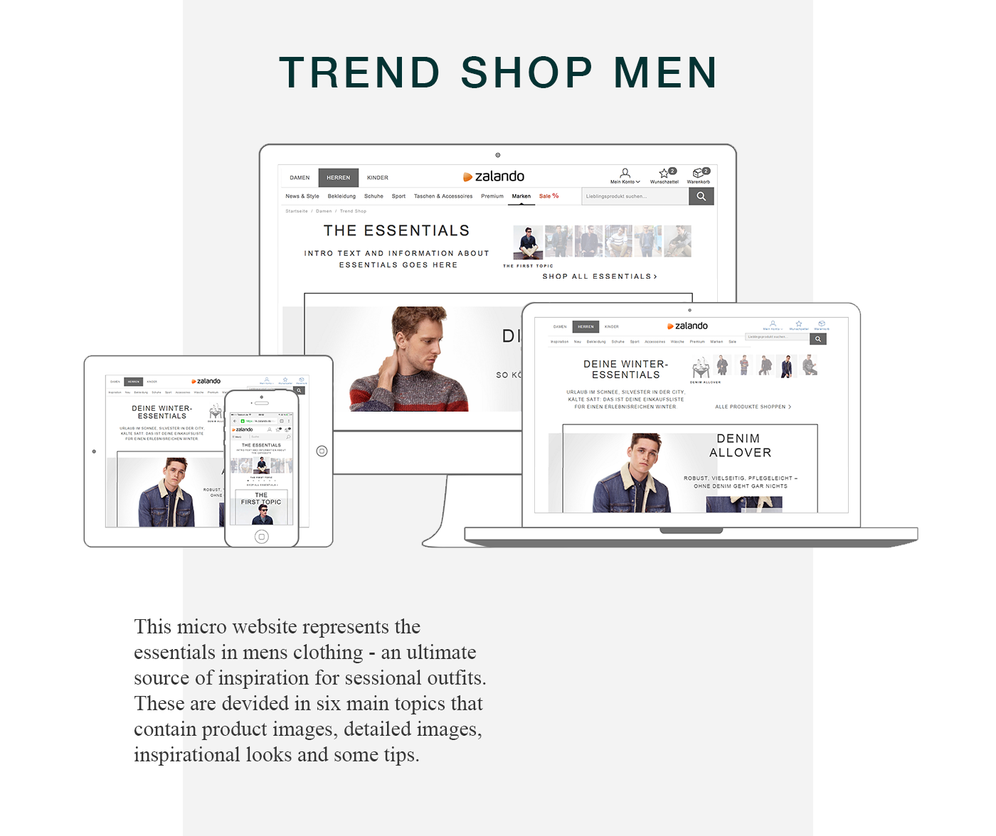 trends Trend shop men essentials Clothing Fashion shop Website Design Layout m.site mobile site