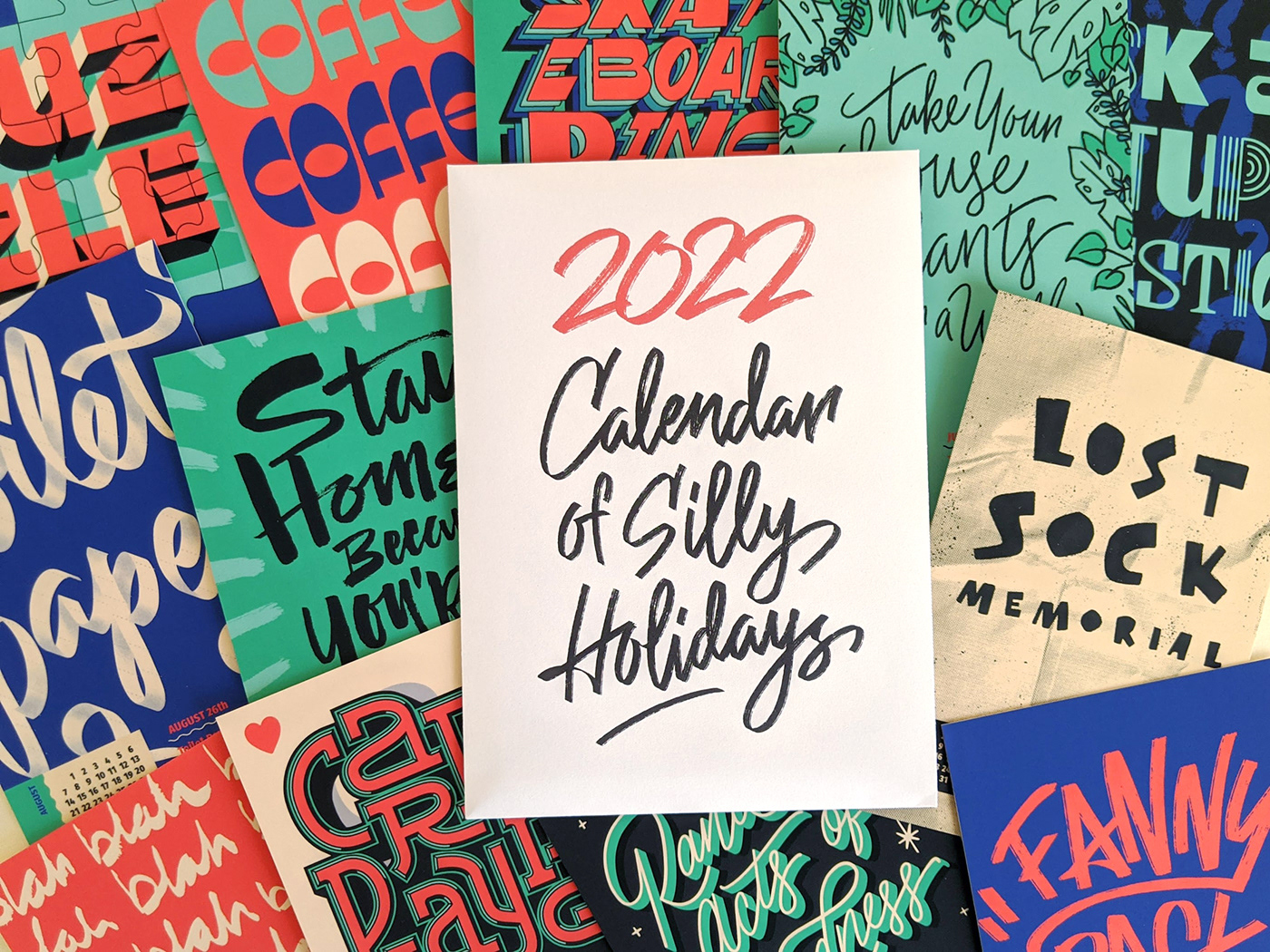 2022 Calendar calendar Calender Client Gift coworker gift gifts for under 20 gifts under 20 HAND LETTERING ILLUSTRATION  lettering