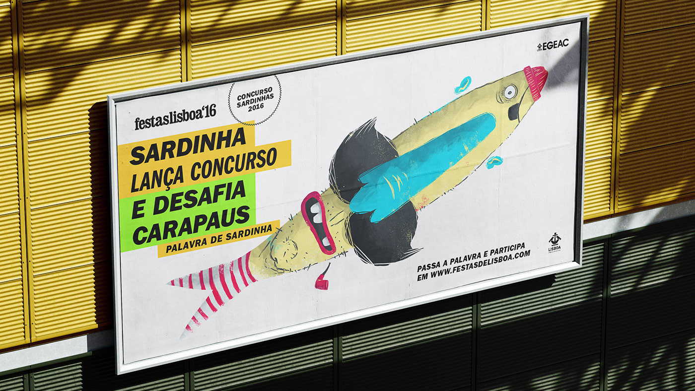 ILLUSTRATION  Digital Art  Character design  digital illustration cartoon artwork sardine festas de lisboa Portugal contest