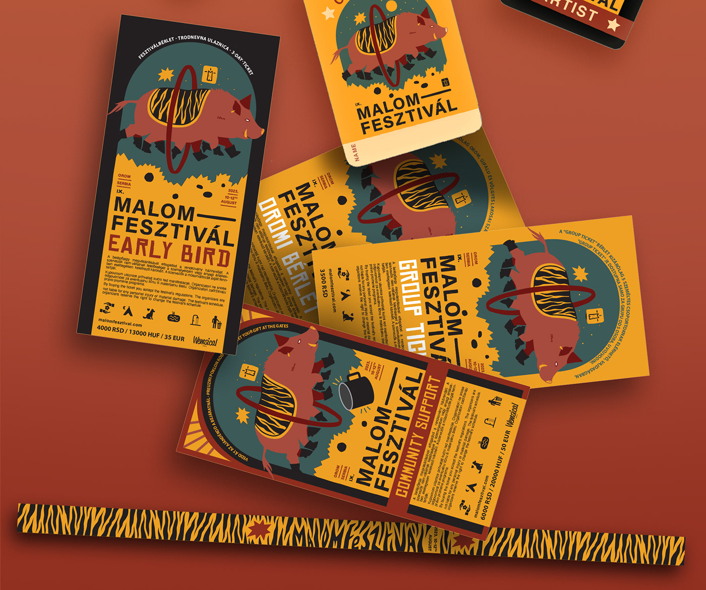 festival design poster Event Design pig festival design punk