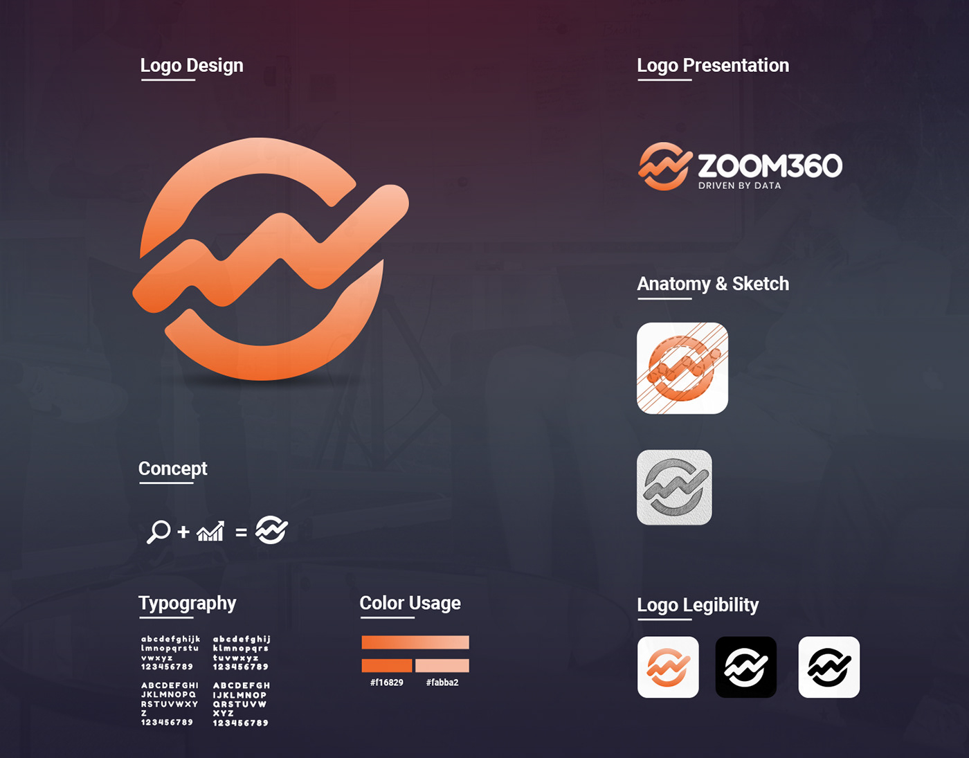 Logo Designed for Data Analytics Solution Zoom360 by Barooq Studios