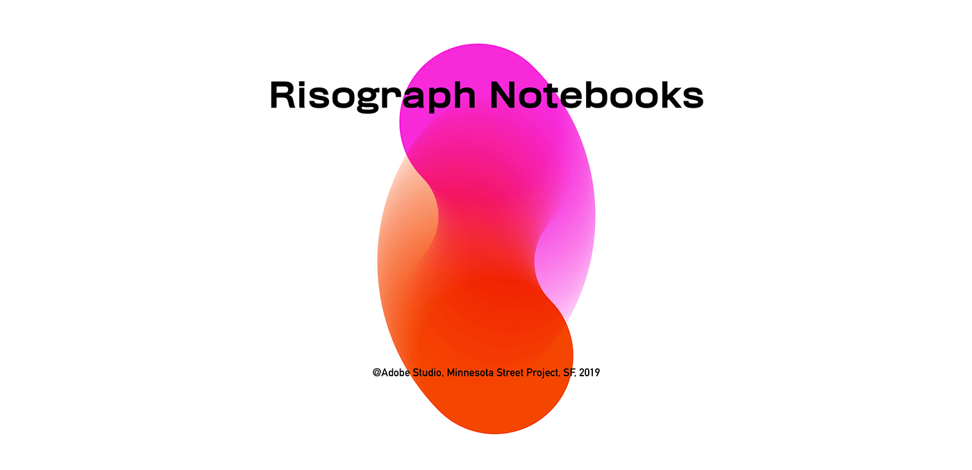 Riso risograph notebook design cover design