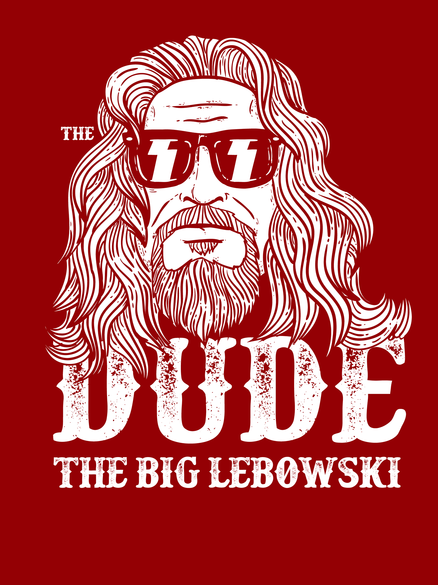 teeshirt The Dude Illustrator vecto art movie the big lebowski