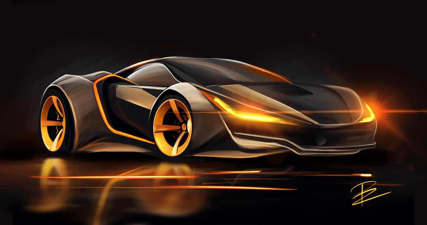procreate app cardesign concept art concept design car concept