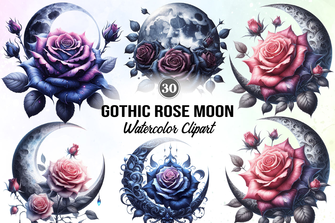 high quality PNG Files goth clip art gothic moon gothic rose
