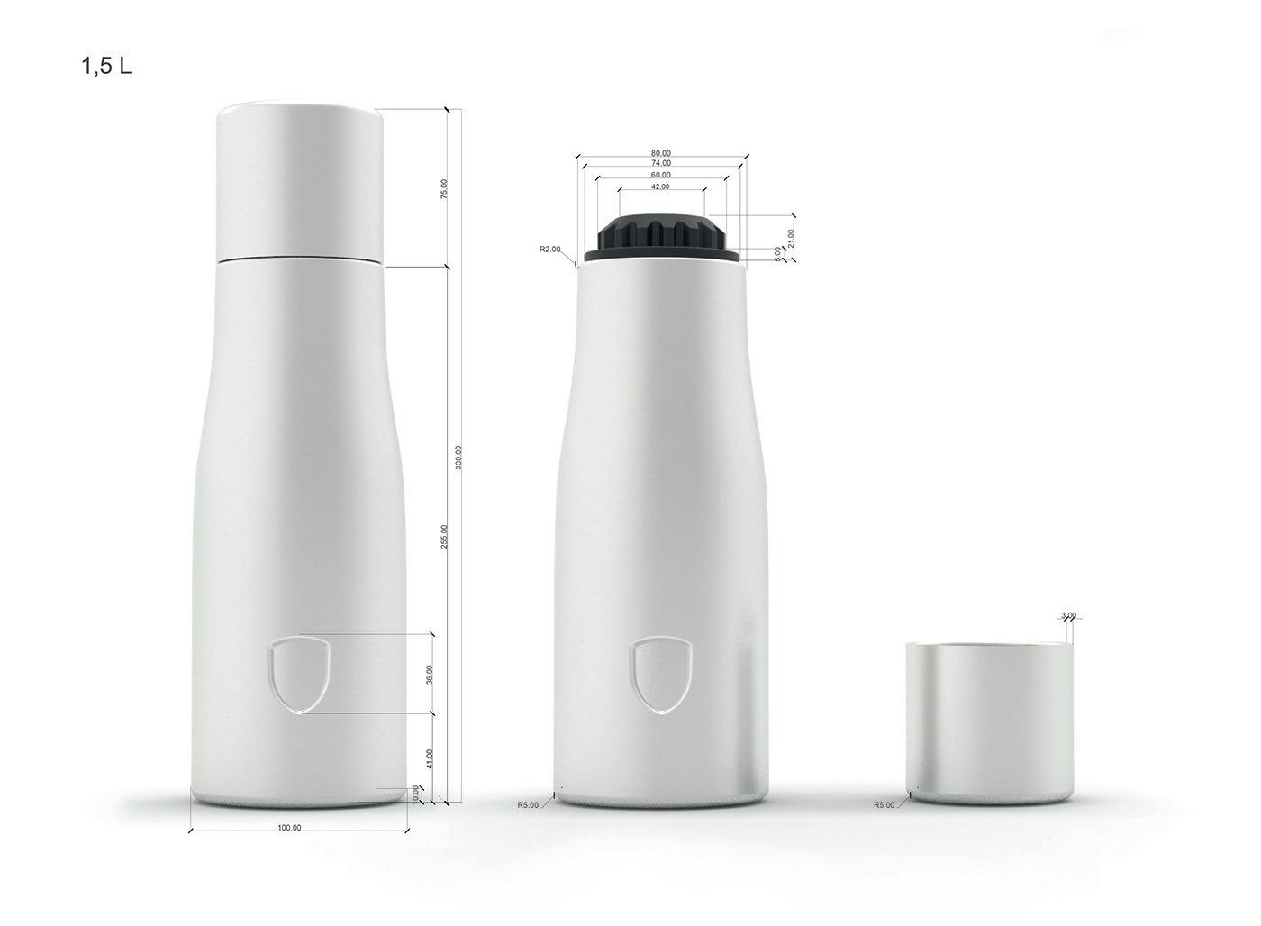 industrial designer thermos bottle drink product visualization model 3D vacuum flask