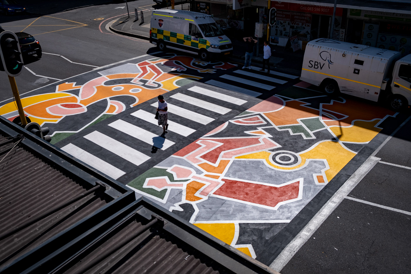 adobe illustrator artist Digital Art  mural art painting   pedestrian crossing Street Art  vector