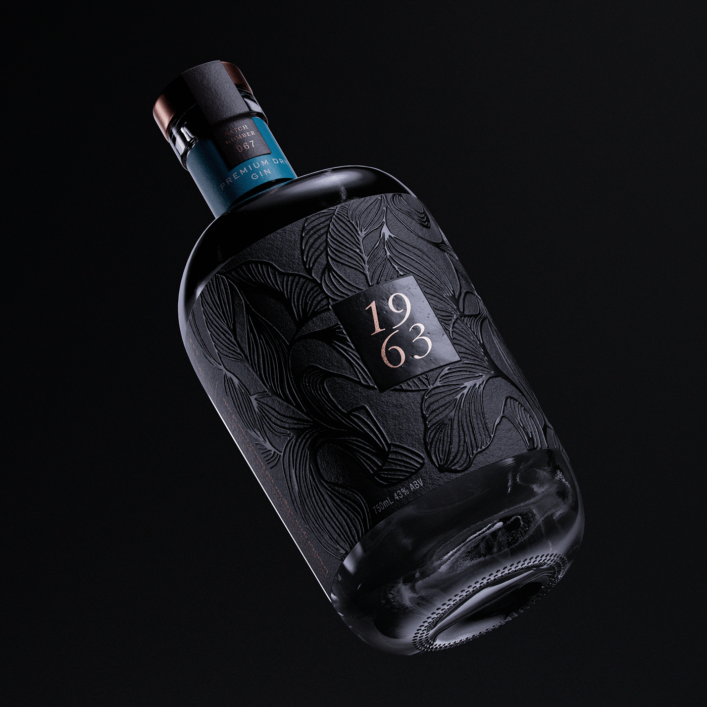 CGI Render 3D visualization Packaging Spirits Label bottle alcohol gin
