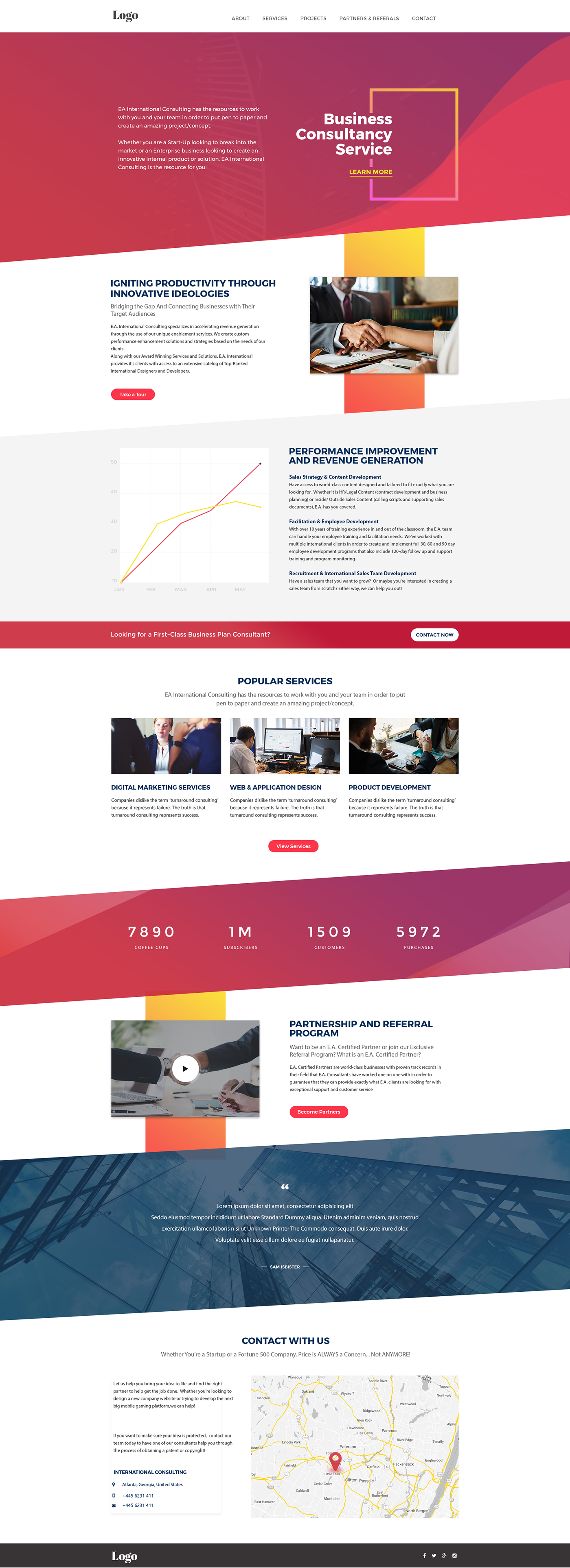 Website ui design Web Design  consultancy red color web mockup