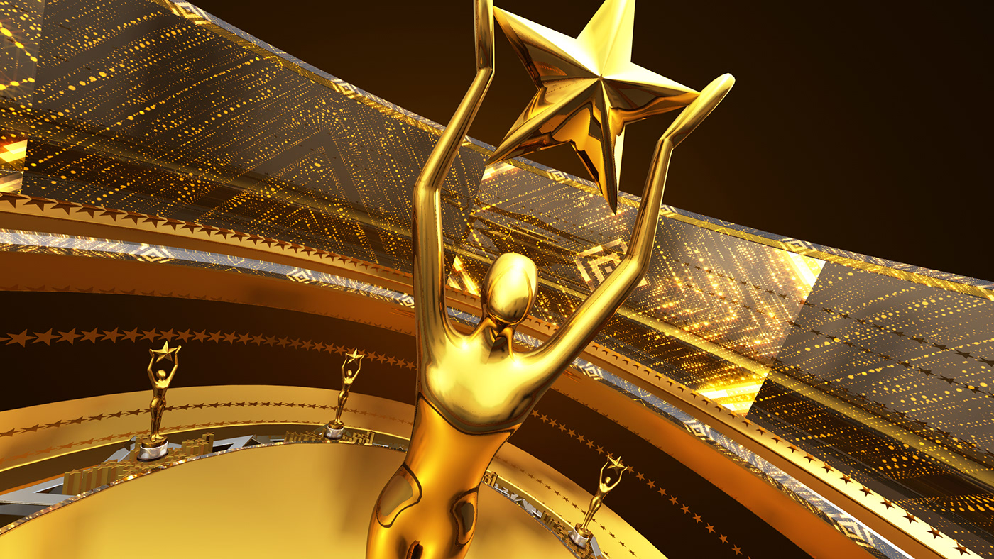 Star Award motion graphics  broadcast design 3D cinema4d Broadcast Graphics tv branding  award
