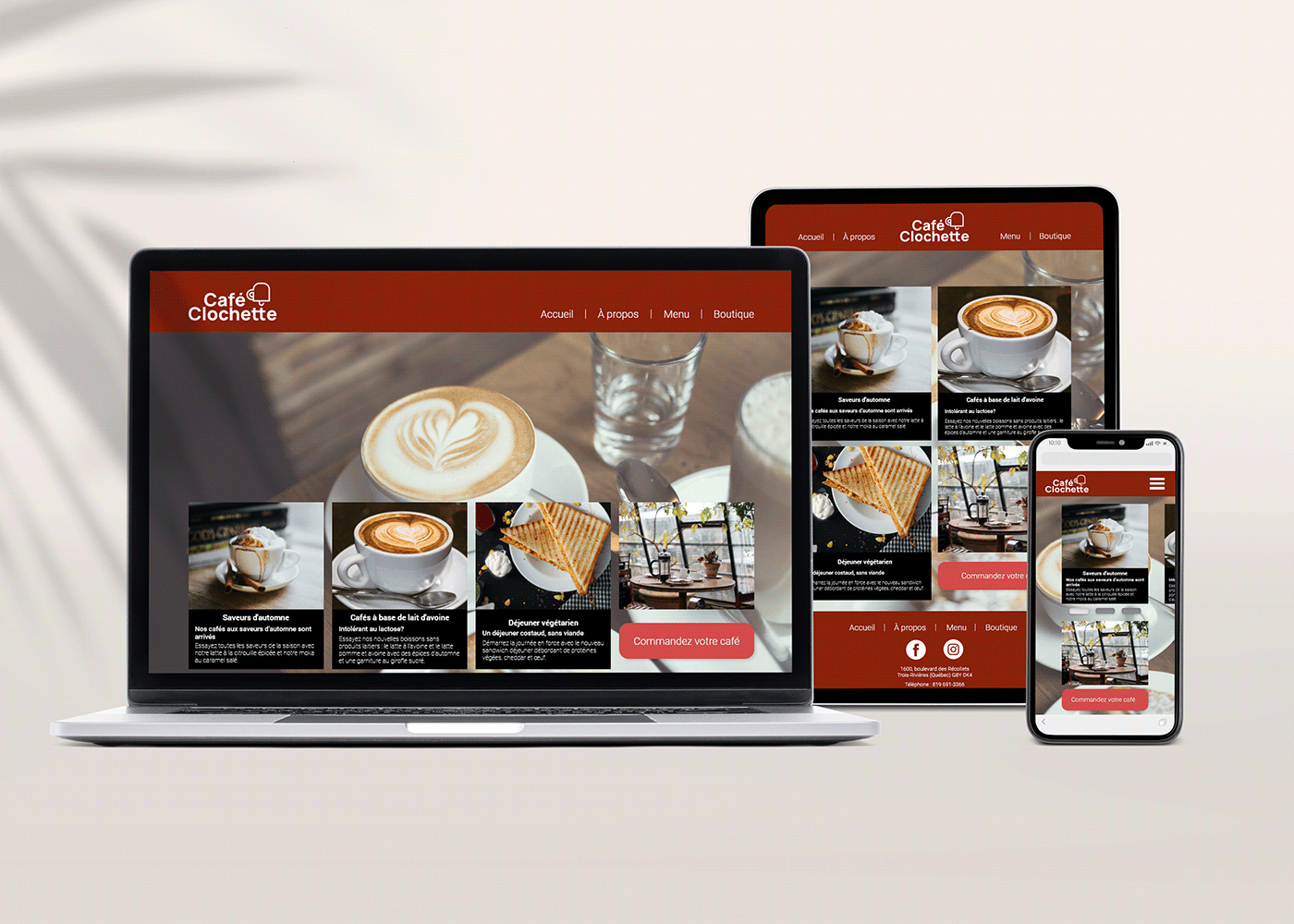 Cafe design design web design website page web UI/UX