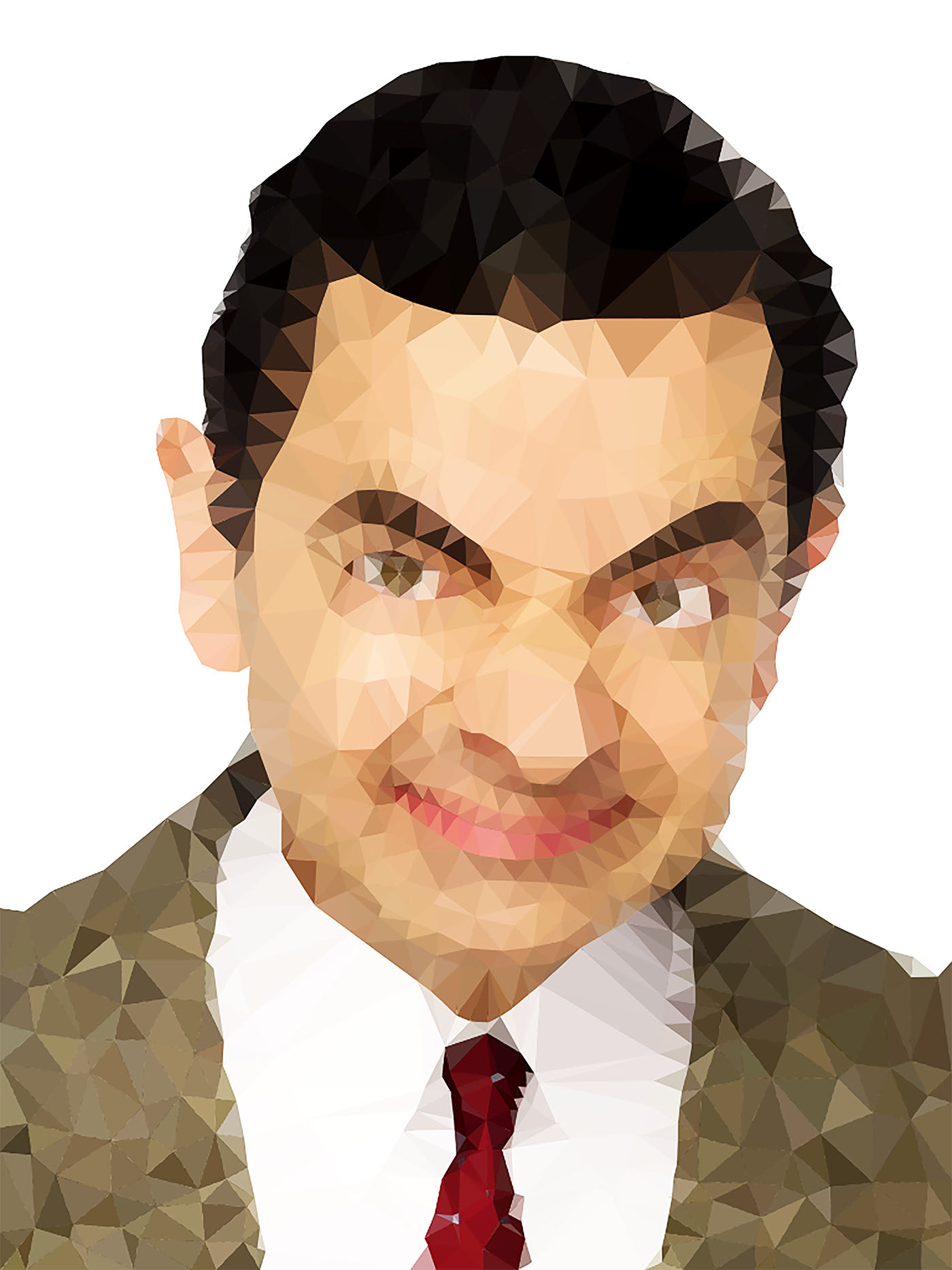 Mr. Bean geometric art Character