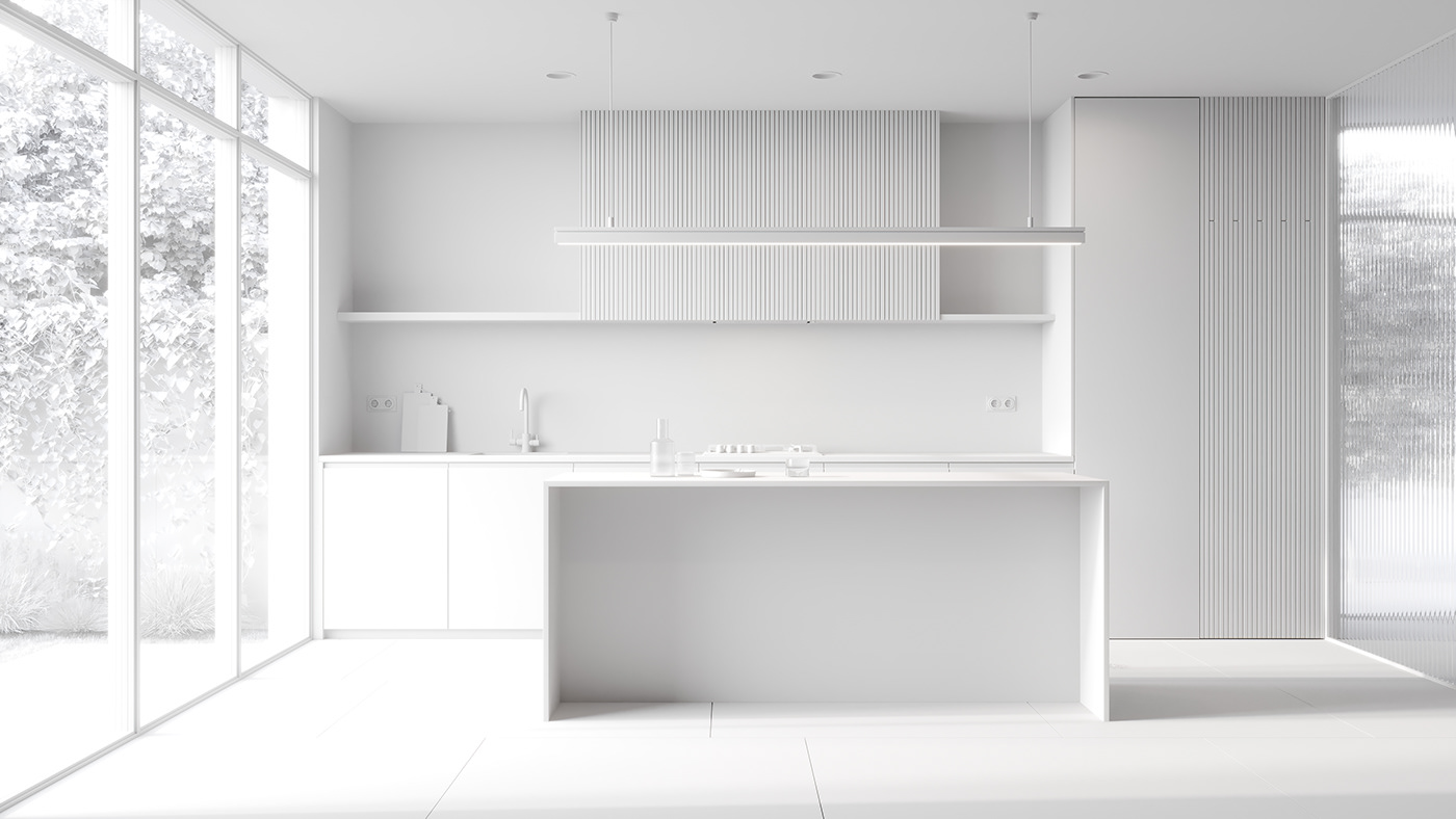 3D architure archiz design interior kitchen