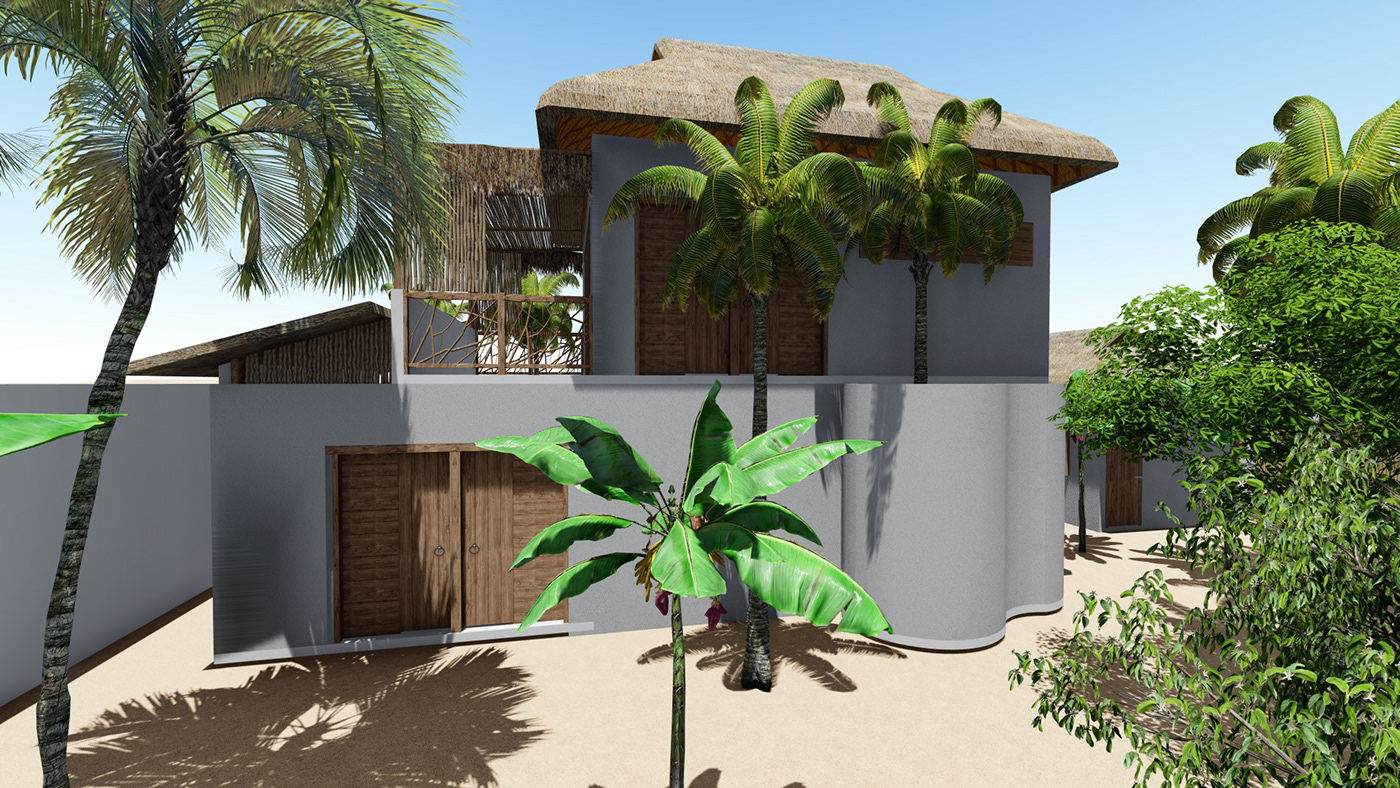 architecture arquitectura arquitecture Tropical Beach house visualization Render 3D exterior ceará