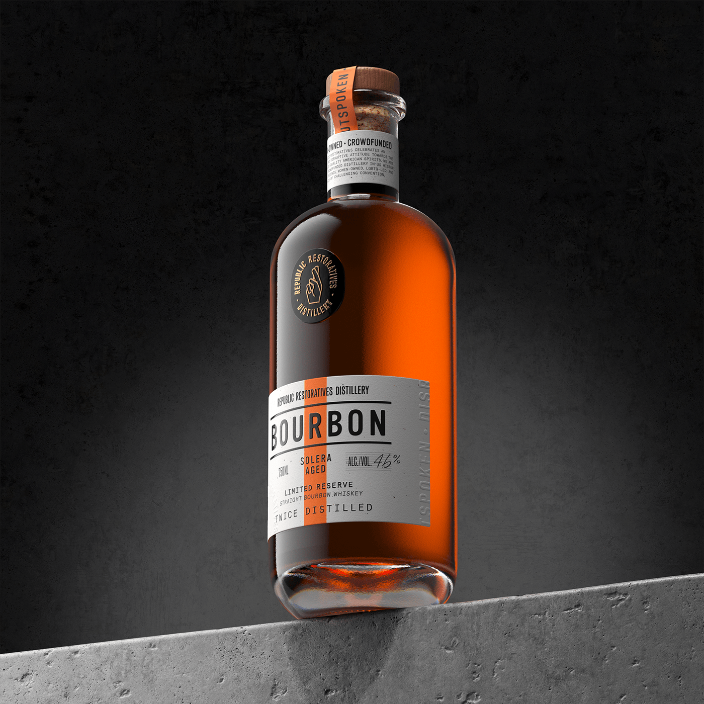 bottle design packaging design label design bourbon 3d Visualisation 3d render CGI