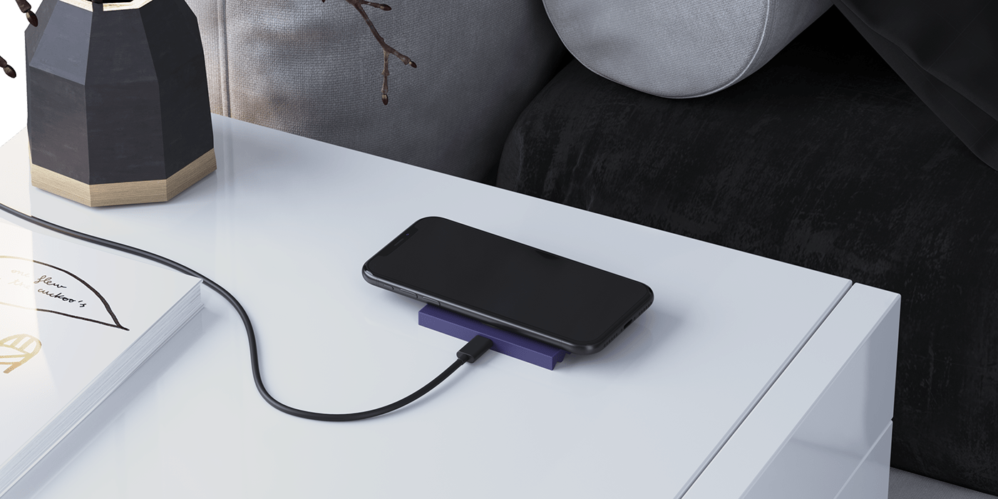 charger fastcharge iphone NFC Plum qi Samsung USB-C wireless wirelesscharger