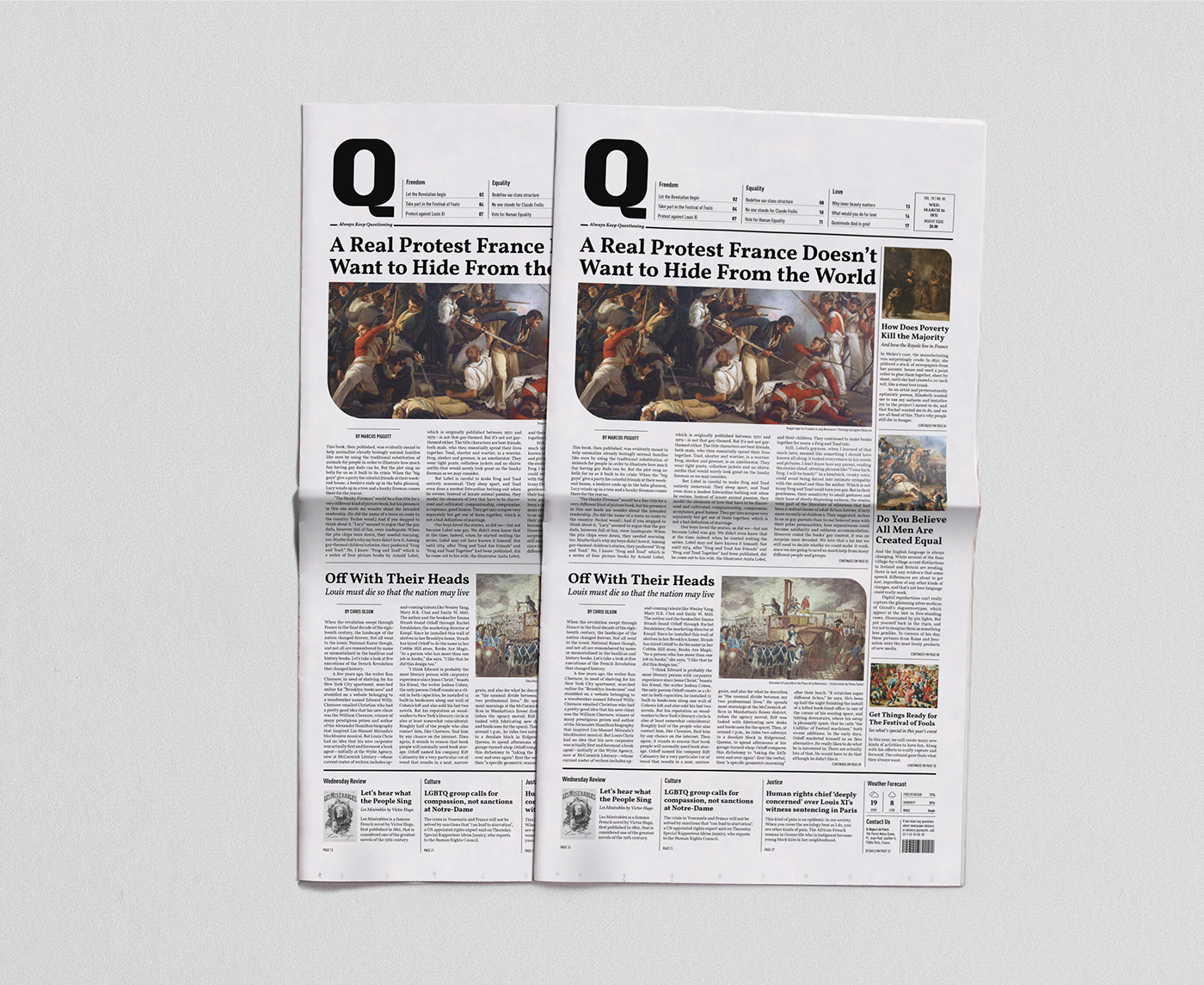 graphic design  Layout publication typography   newspaper
