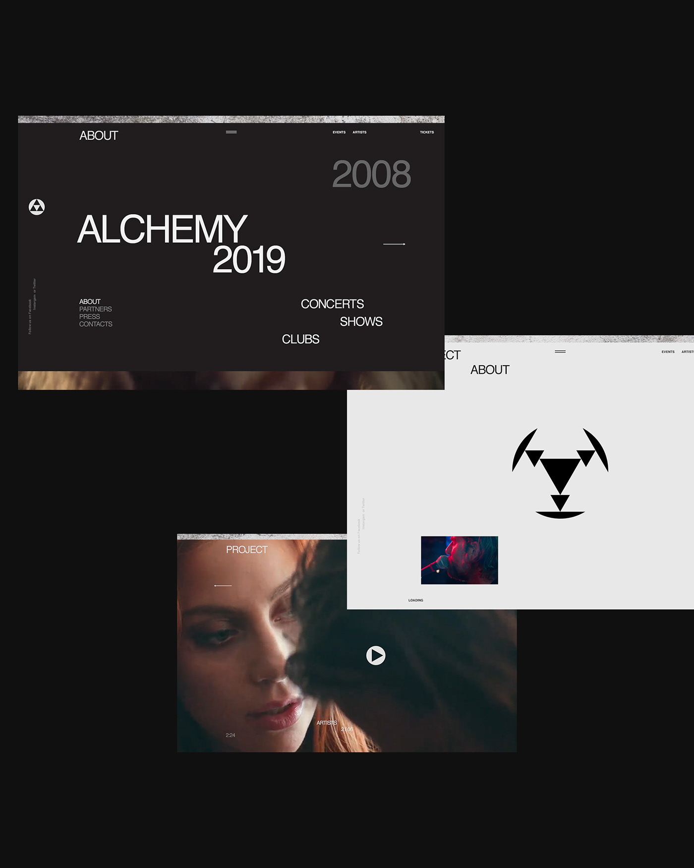 Web Website promo motion minimal modern typography   typo flat desktop