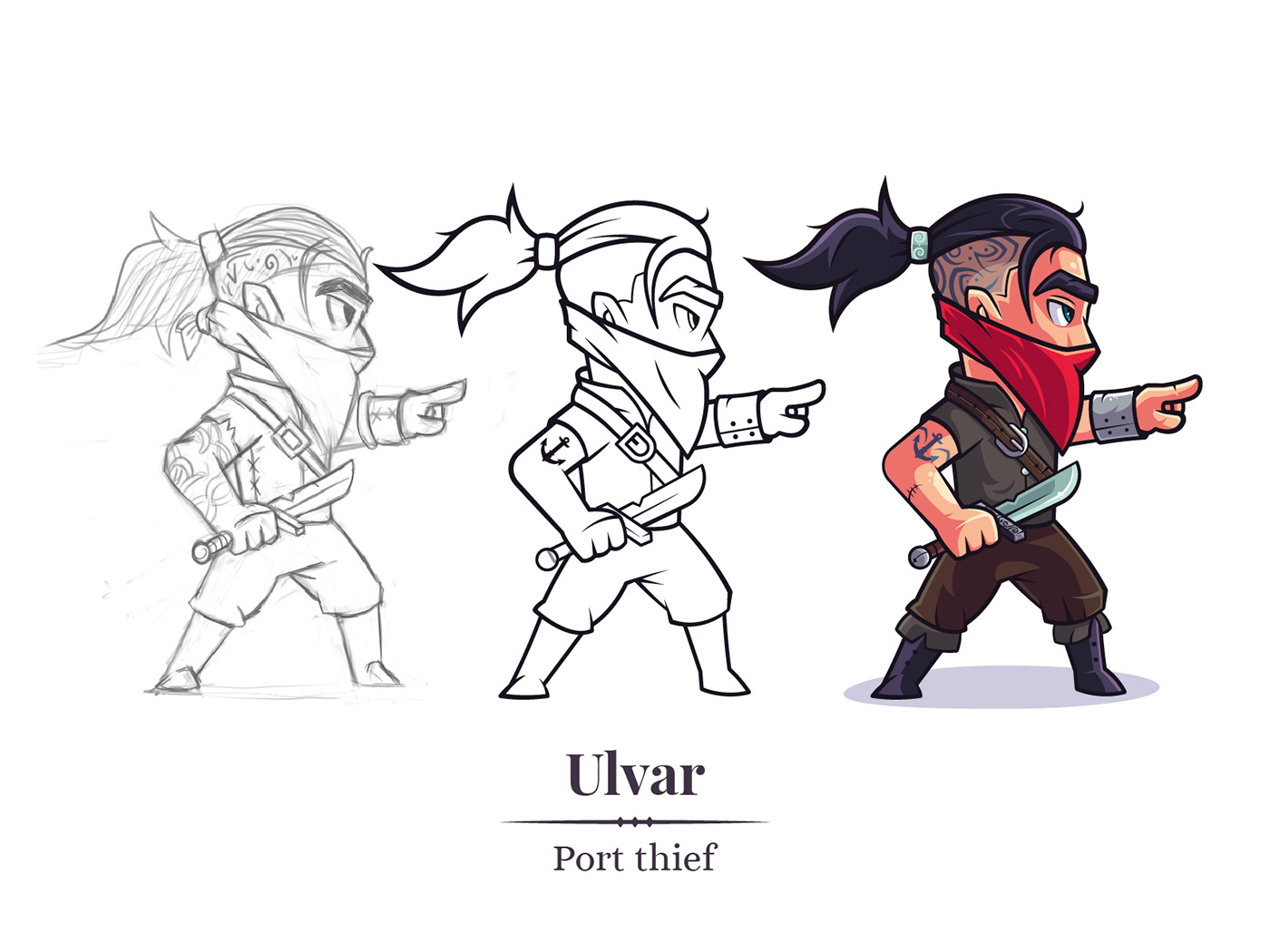 art Character Character design  chibi ILLUSTRATION  pirats vector warrior