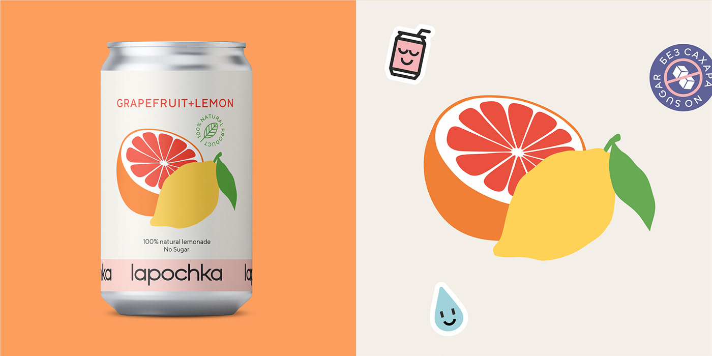 brand identity branding  can graphic design  identity lemonade Logo Design Packaging packaging design water